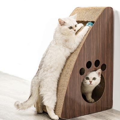 China Viable Vertical Cat Scratch Board Corrugated Paper Scratch Column Claw Grinding Cat Play Toys for sale