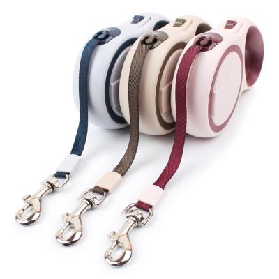 China 2021 New Style Personalized Dog Walking Retractable Dog Cat Leash Two Color Automatic Pet Dog Leash ABS for sale