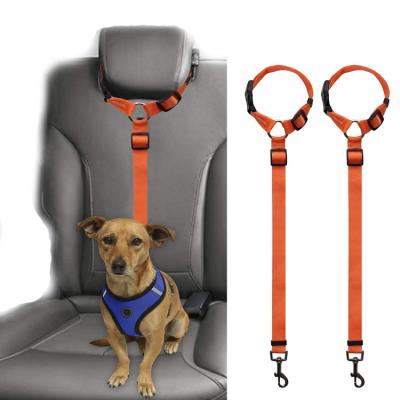 China Viable Ring Dog Car Seat Belt Rear Pull Rope Dog Leash Pet Car Safety Rope for sale