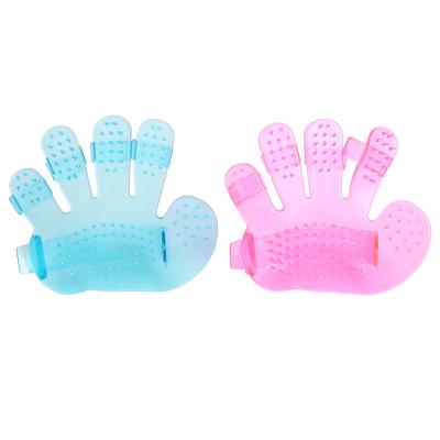 China Factory Direct Stocked Pet Five-finger Dog Cat Bath Brush Palm Cleaning Pet Brush for sale