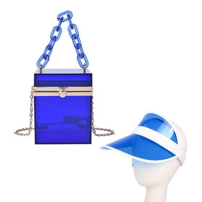 China Women Clear Matching New Fashion Clutch Bag Hat York Hat And Purse Handbag Set for sale