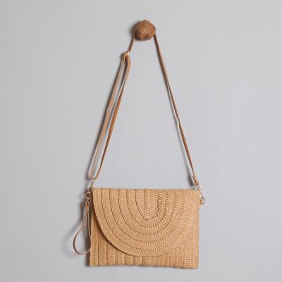 China 2021 Fashion Beach Shaped Cross - Body Bag Women Straw Rattan Purse Wholesale for sale