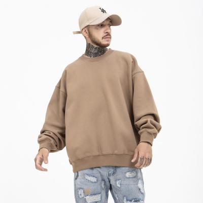 China 280 GSM Men's Unisex Crewneck Sweatshirt Round Neck Custom French Cotton Sweater Anti Shrink Terry Blank Hoodies Sweatshirts Organic for sale