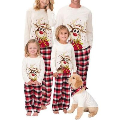 China Family Christmas Thermal Custom Pajamas Matching Sets Baby Christmas Jammies For Couples, Dog & Owner Holiday Christmas Sleepwear Set for sale