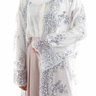 China New Wholesale Arab Dubai Pattern Shiny Long Lace Kaftan Long Sleeve Abaya Islamic Clothing 2020 For Muslim Women S.M.L.XL.XX L for sale