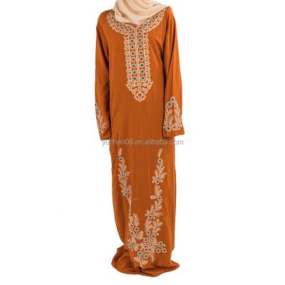 China Air Eid Clothing Custom High Quality Diamond Embroidery Narrow Abaya For Islamic Dress for sale