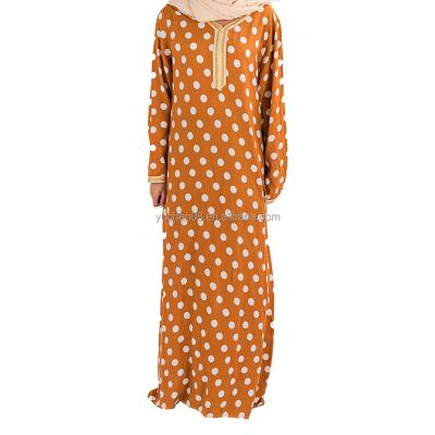 China Air embroidery polka dot polka dot custom gold narrow abaya for islamic dress for sale