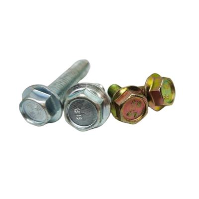 China High quality carbon steel durable using various Serrated-flange M10 hexagon flanged head bolts for sale