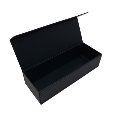 China Gift & Skillful Craft Manufacturer Luxury Black Flat Folding Packaging Box for sale