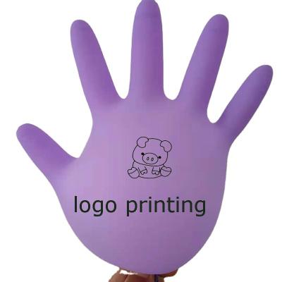 China Custom Anti-impact OEM Service Logo Printing Personalization On Nitrile Gloves Personality Digital Printing Print for sale