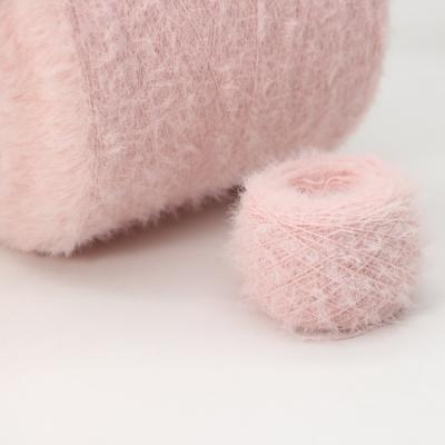 China Hot Sale 100% Nylon 2cm Nylon Yarn Feather Furry Fancy Yarn Expanded Mink Fancy Yarn For Knitting Yarn For Knitting for sale