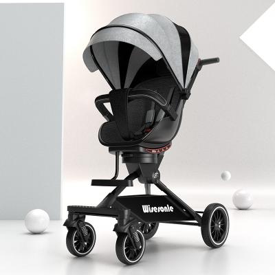 China New Stroller Design Good Quality Travel System Baby Stroller One-Button Turn Two Way Push Baby Walking Artifact for sale