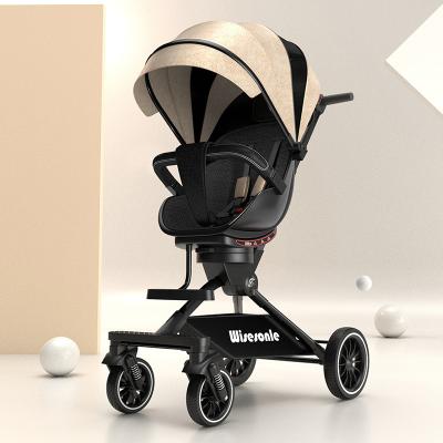 China Hot Selling Luxury 4 Wheel Baby Walker Stroller With Push Handle Can Sit And Lie Baby Artifact Stroller Walking Load Weight 25kgs for sale