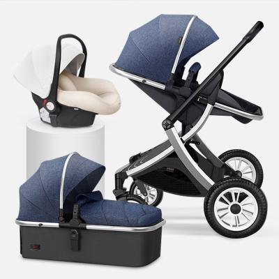 China 3 in 1 Baby Stroller Most Popular Portable Carriage Baby Walker Travel System 4 in 1 Luxury Pram for sale