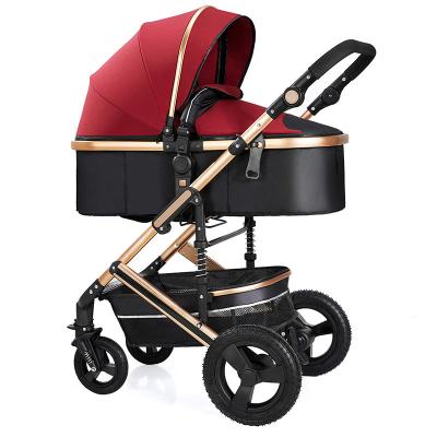 China Amazon High Quality Hot Sale Aluminum Stroller Landscape Baby Stroller Two Way Push With Air Wheel Can Rest And Sleep Baby Stroller for sale