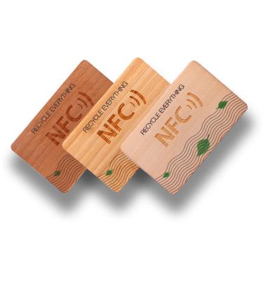 China Convenient/stable ISO standard 13.56MHZ pvc nfc wooden business card for system etc. access control for sale