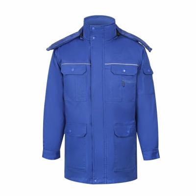 China Blue Cotton Safety Working Overall Work Suit Work Clothes Cotton Padded Jacket for sale