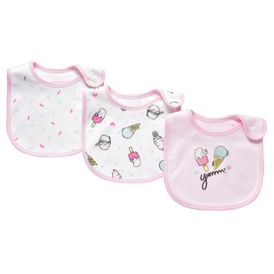 China Factory Washable Custom Printing Ultra Soft Small Cozy Burp Cloth 100% Organic Cotton Drool Baby Burp Bibs MOQ 100PCS for sale