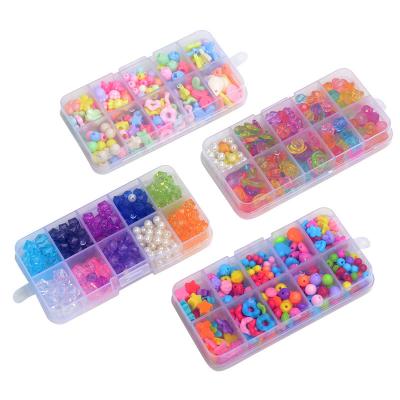 China Eco-friendly Material New creative children's Beaded Toy Set Girls Gift DIY handmade beaded necklace acrylic Beaded for sale