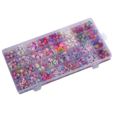 China Eco-friendly Material New 32 lattice children's Beaded toys manual DIY Beaded Bracelet with beads for children's children for sale