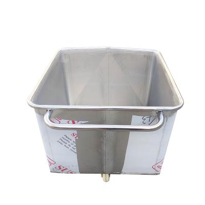 China Vegetable processing plant food trolley cart with 200L for meat processing plant for sale