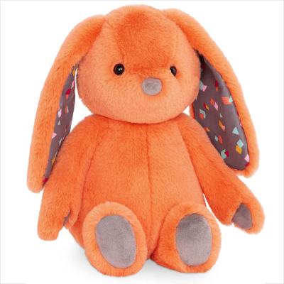 China MOQ Reusable Custom Baby Stocking Cream Long Stuffed Animals Animated Toy Handcraft Easter Gift Bunny Plush Toys Orange Rabbit Ear Stuffed for sale