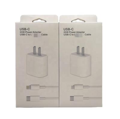 China Mobile Phone EU R-U USA Charger 18w 20W USB Type C Protable Charging Fast Charger 1m Cable For Mobile Phone for sale