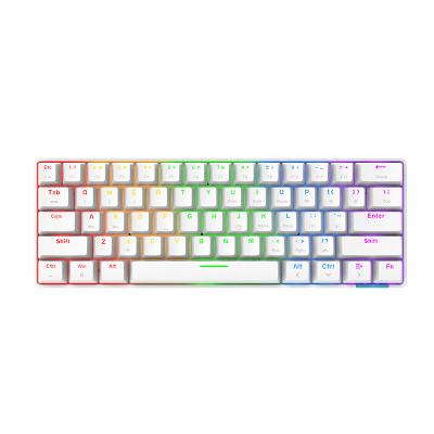 China Hot Selling Wireless STK61 Colors BT 3.0 Dual Mode Compact 61 Key Gaming Mechanical Keyboard For IOS Android Win for sale