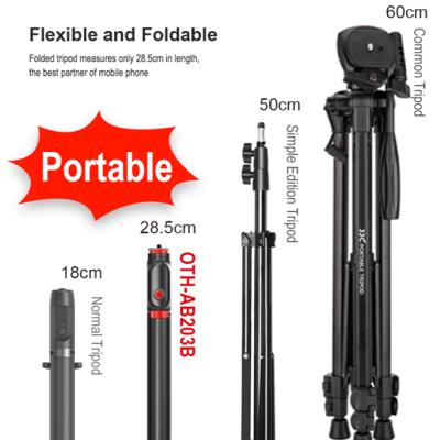 China Factory Price Wholesale PORTABLE Tripod SLR Phone Holder Stabilizer Live Selfie Stick for sale