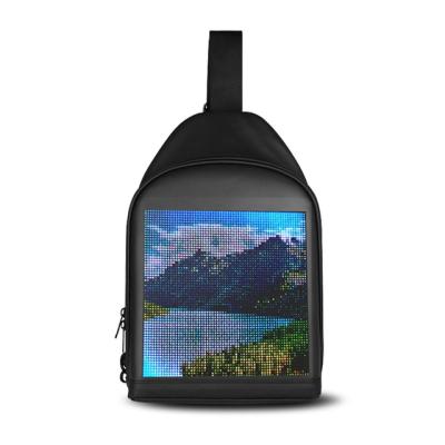 China With Shipping Waterproof Smart Screen USB Drop Backpack DIY LED Light City Backpack for sale