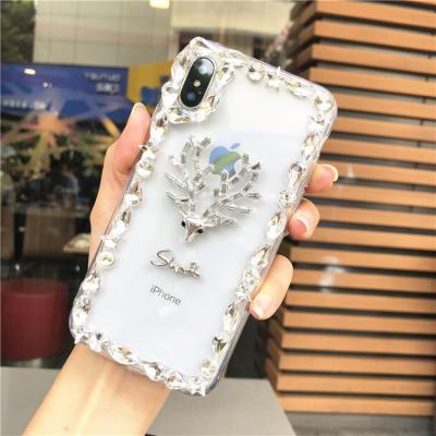 China luxury stone Crystal Clear Anti-fall Bling Dropshipping Case for iPhone 12 mini 11 pro XS max XR X 6 6s 7 8 plus Diamond Coque Fundas for sale