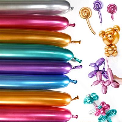 China Party decoration Factory Directly Supply 1.8g Long Metal Balloon Modeling Magic Tying Twisting Balloons For Animal Flowers for sale