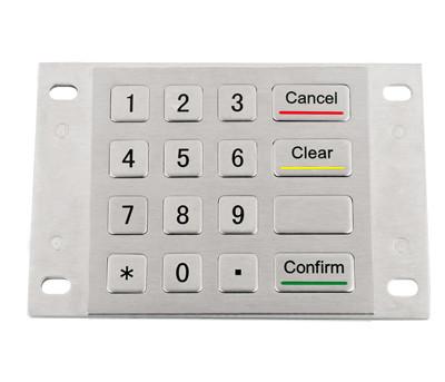 China 4x4 layout usb metal numeric keypad for kiosk and ATM machines for sale