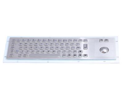 China Metallic Liquid-Proof Industrial Black Kiosk Metal Keyboard With Trackball for sale