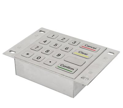 China USB interface 16 brushed keys metal keypad for ATM machines for sale