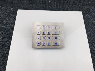 China factory supply illuminated keypa metal keypad with 16 key buttons for sale