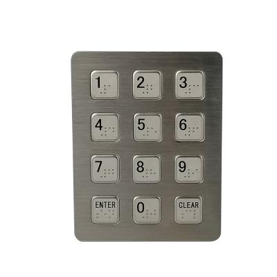 China 12 key numeric keypad matrix keypad vending machine keypadswith flat key buttons for sale