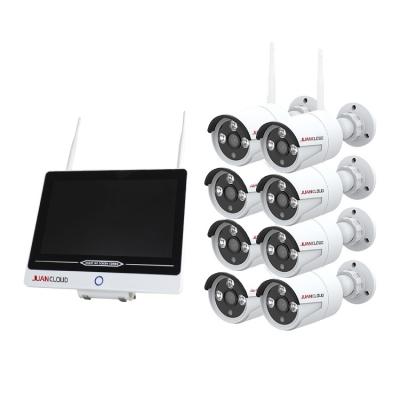 China Waterproof / Weatherproof 3MP Pixels 10Ch Standard With 8 Cameras Wifi Camera Nvr cctv Kit Wireless Security Camera System for sale