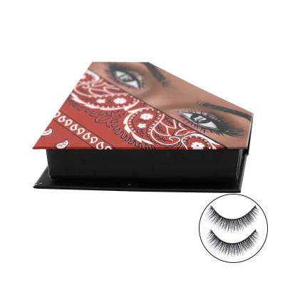 China Popular Hot Selling Handmade Eyelash For Luxury Custom Logo Eyelash Packaging Box Empty Eyelash Sleeve Packaging For Beautiful Woman for sale