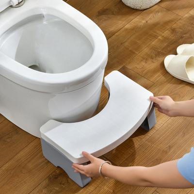 China Portable Foldable Plastic Toilet Foot Step Stools Bathroom Folding Toilet Stool For Adults Children Kids for sale