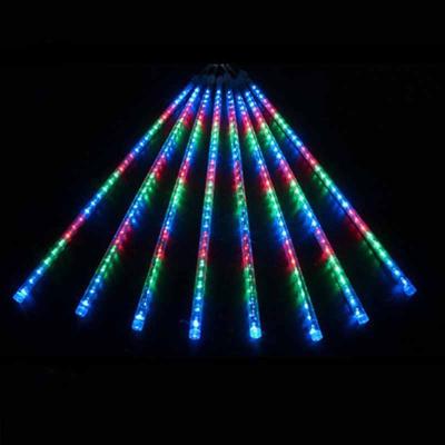 China 30/50/60/80cm Waterproof Colorful Christmas Rain Lamp Decorative Led Shooting Star Tree String Light for sale