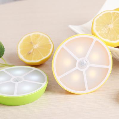 China Lemon Shape Eco-friendly Rechargeable Usb Reading Light Mini Led 2 In 1 Desk Motion Sensor Light for sale