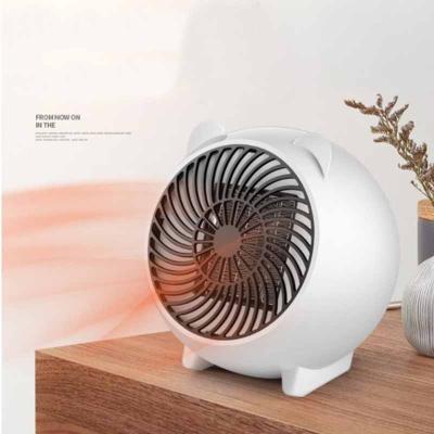 China Electric Car Mini PTC Heater Desk Table Indoor Home Office Electronic Round Shaped Heater for sale