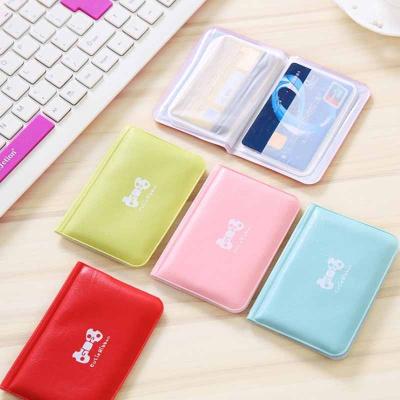 China Fashion 12 Screens Pocket Colorful Cartoon Credit Card Holder PVC Bank Card and Album Card Holder for sale