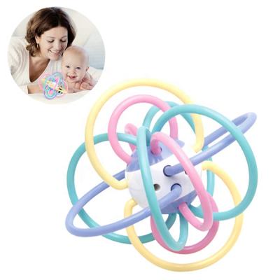 China Toy Baby Toys Baby Teeth Soft Sharp Ball Grinding Teeth Grasping Ball Baby Bell Toy for sale