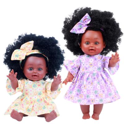 China 12 Inch Soft and Detachable Reborn Baby - Real Doll Black Baby Dolls Toy Fashion Outfits Include Hair bands for sale