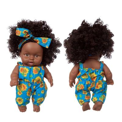 China 8 inch soft and detachable hot cute african silicone reborn black doll suitable for children for sale