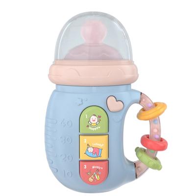 China Educations Toy Rattle Baby Feeding Bottle, Soothing and Chewable, Multi-Function Bilingual Pronunciation Early Education Machine with Light for sale