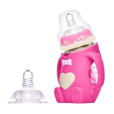 China Silicone Free Wholesale Baby Supply BPA Products Feeding Bottle, Reusable Spout Baby Food Pouch Silicone for sale