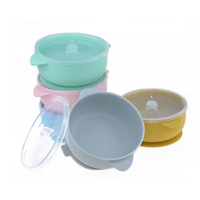 China Over 3 Months Baby Bowls with Lids, Best Suction Bowls for Self Feeding Baby Toddler, 100% Safe Leakproof Silicone Bowl with Lid for sale